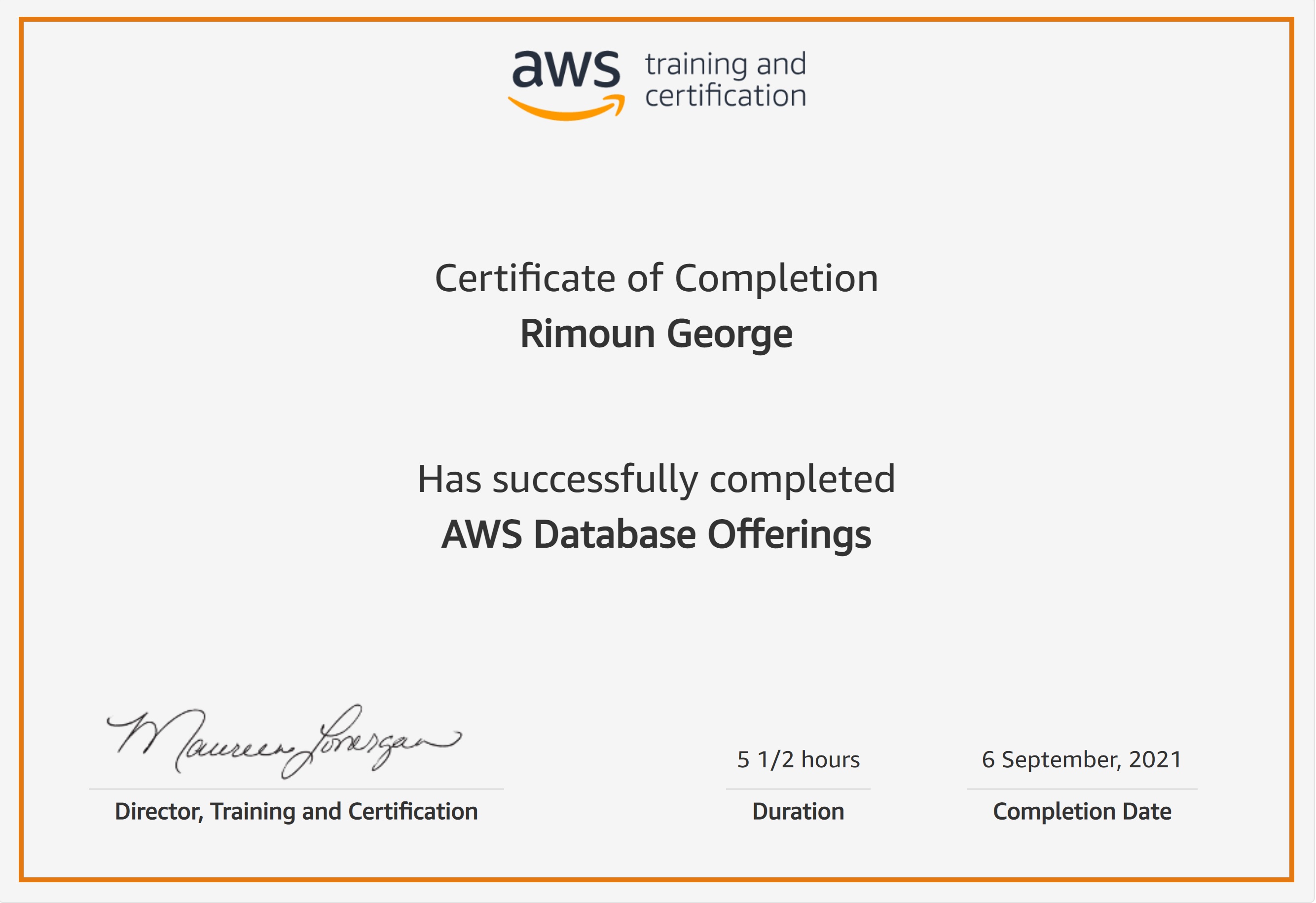 AWS Database Offerings