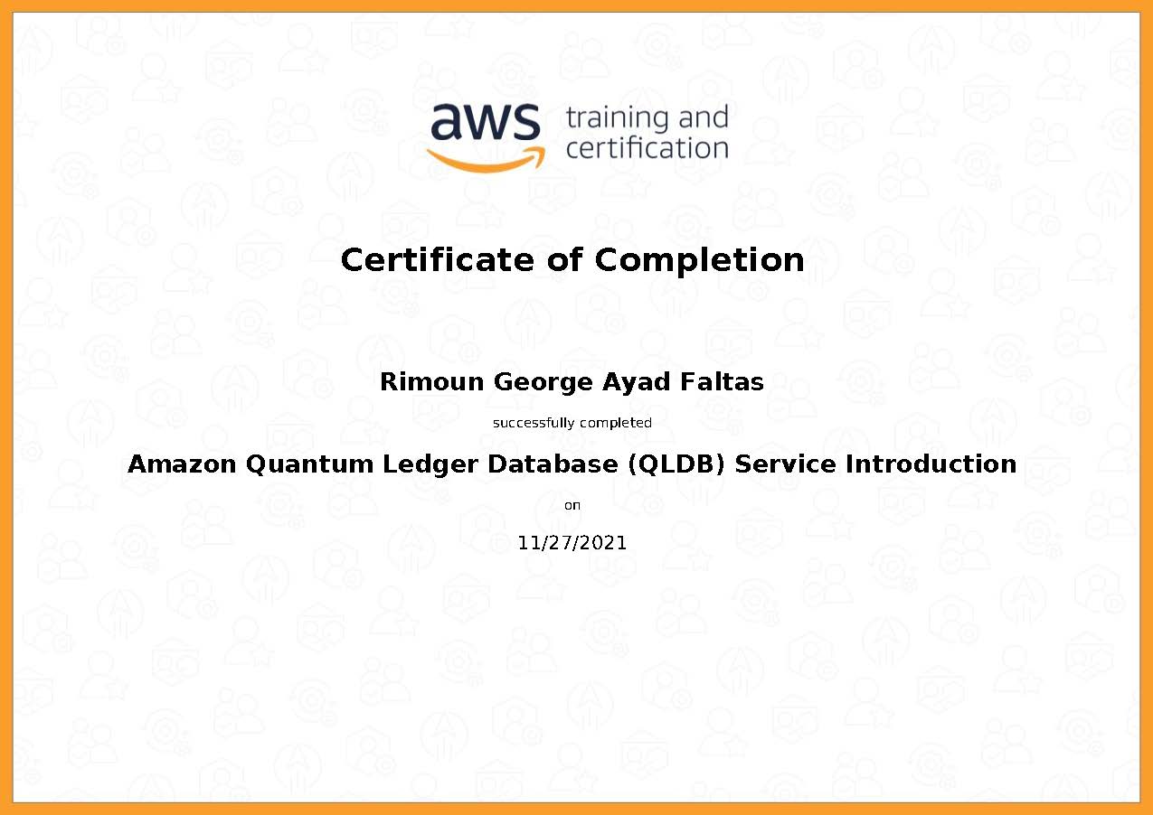 Amazon Quantum Ledger Database (QLDB) Service Introduction