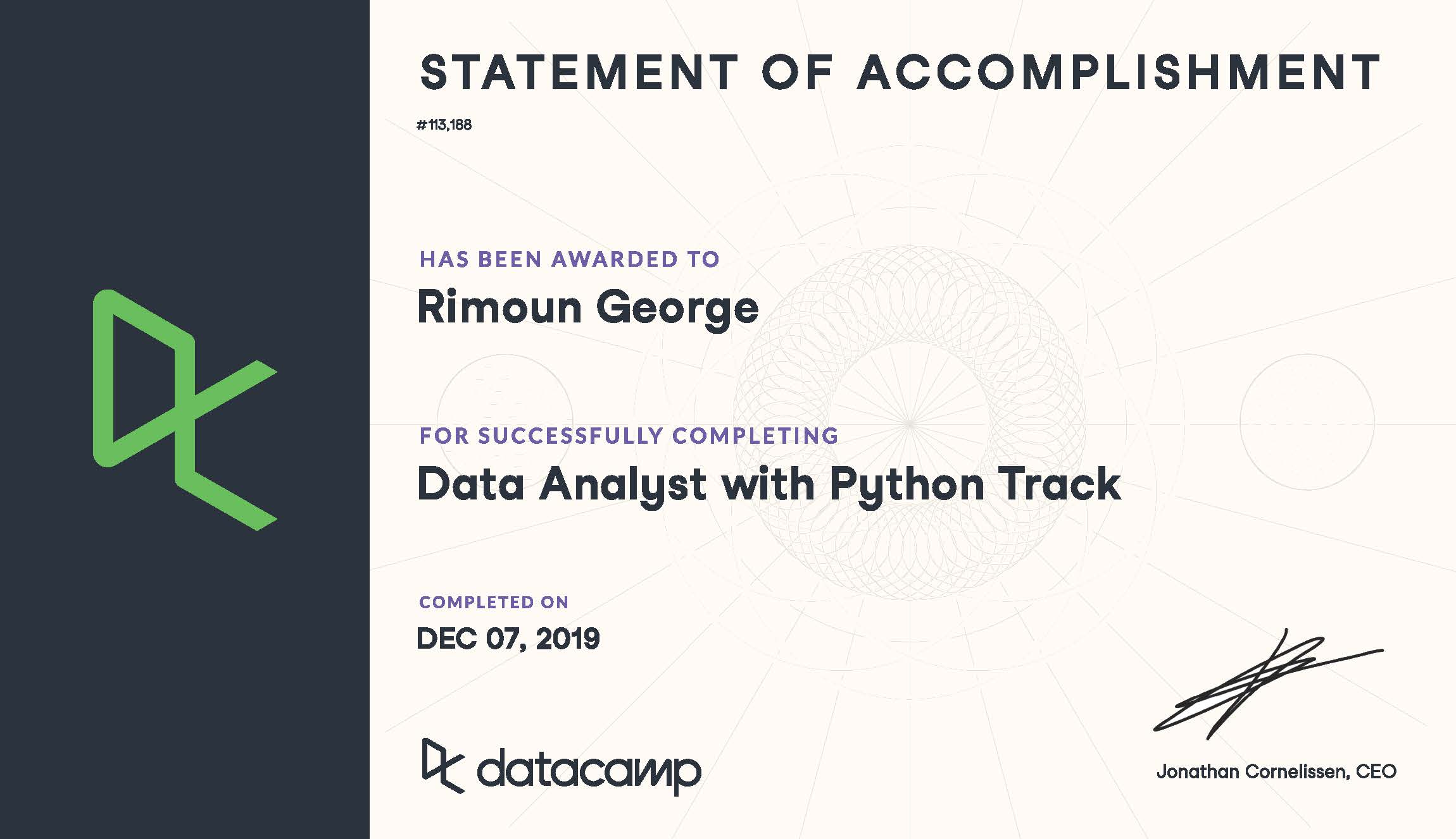 Data Analyst with Python Track